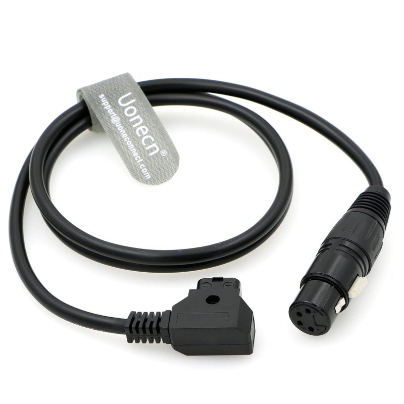 Uonecn Practilite 602 DSLR Camcorder Power Cable XLR 4 pin Female to D-tap Male for Sony F55 SXS Camera - Image 1